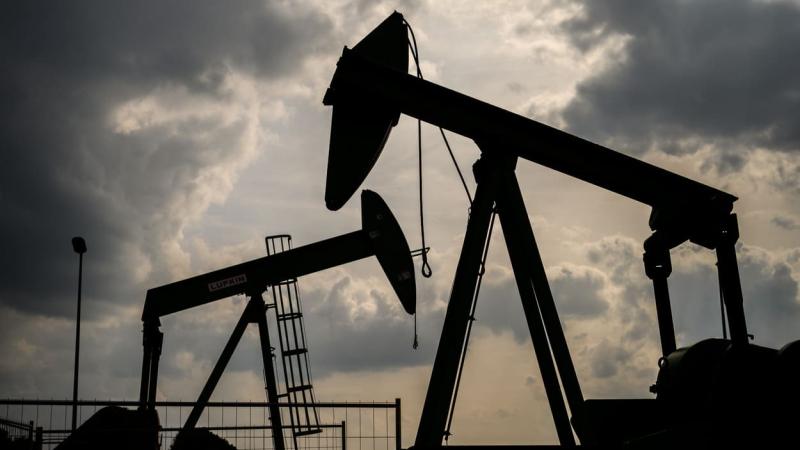 Balancines petroleros operan en las instalaciones de Wintershall Dea. Mohssen Assanimoghaddam / dpa - Only For Use In Spain