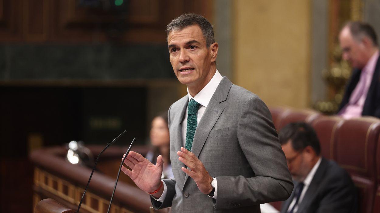 El presidente del Gobierno, Pedro Sánchez, comparece durante una sesión plenaria en el Congreso de los Diputados, a 3 de septiembre de 2026. EP. (1)