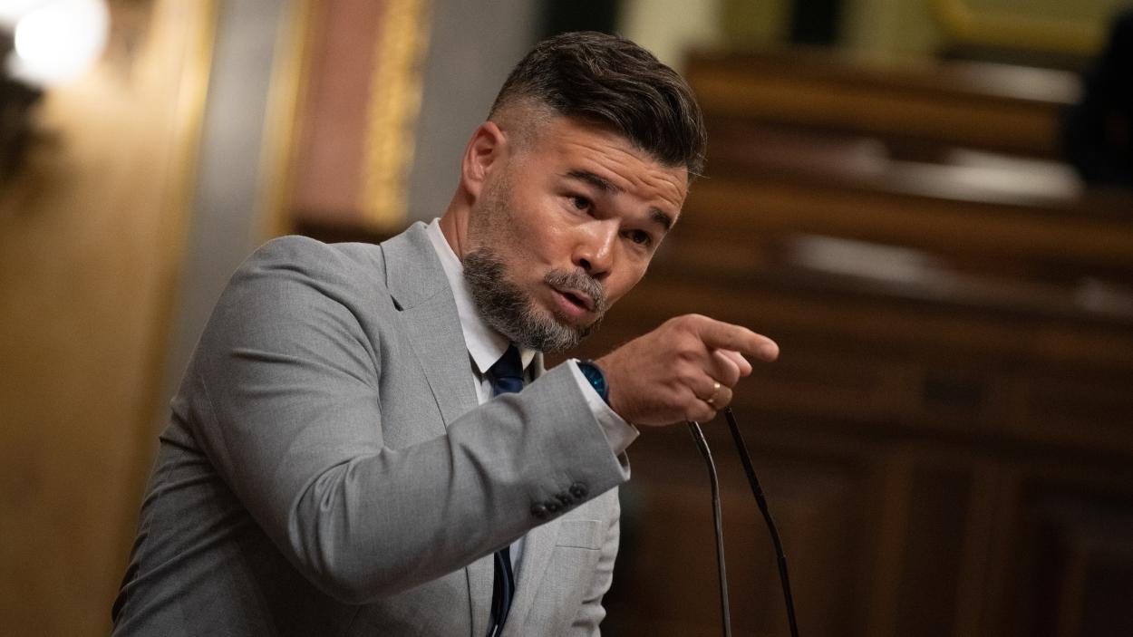 El portavoz de ERC en el Congreso de los Diputados, Gabriel Rufián, interviene durante una sesión plenaria en el Congreso de los Diputados, a 3 de septiembre de 2026. EP