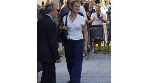 La princesa Leonor en su primer día de clase en la universidad