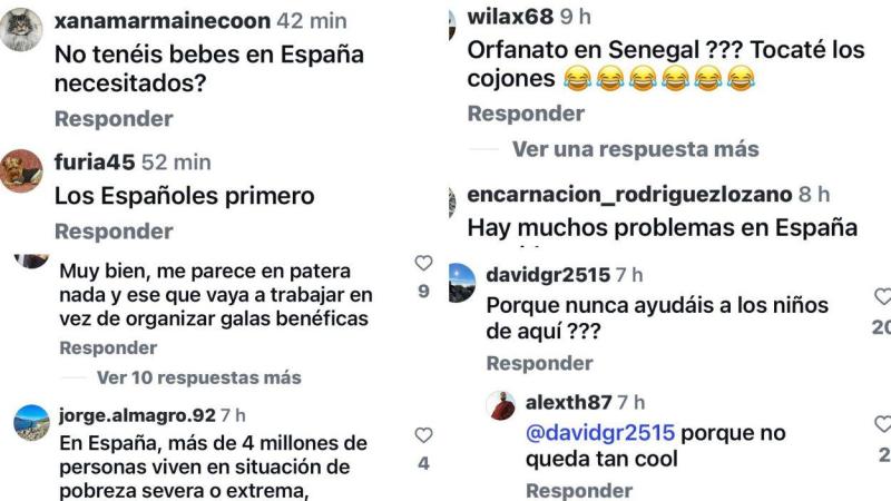 Comentarios recibidos en el post de Instagram Comentarios recibidos en el post de Instagram