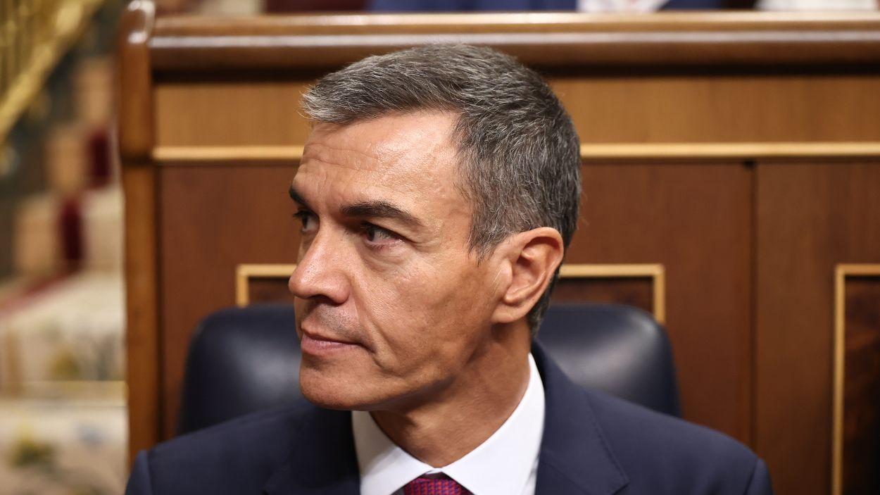 El presidente del Gobierno, Pedro Sánchez, en el Congreso de los Diputados. EP