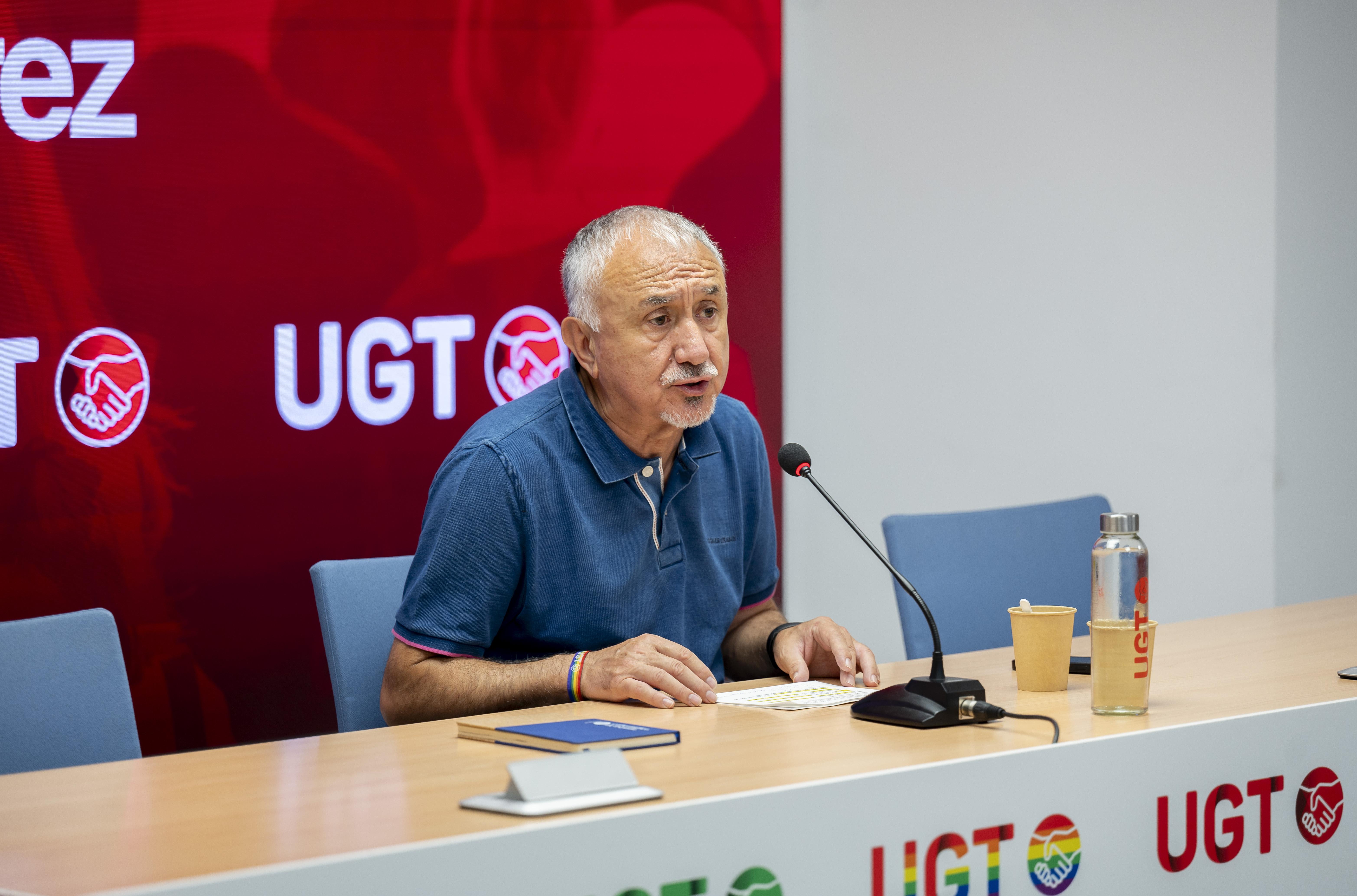 El secretario general de UGT, Pepe Álvarez, ofrece un desayuno informativo de inicio de curso. Alberto Ortega / EP