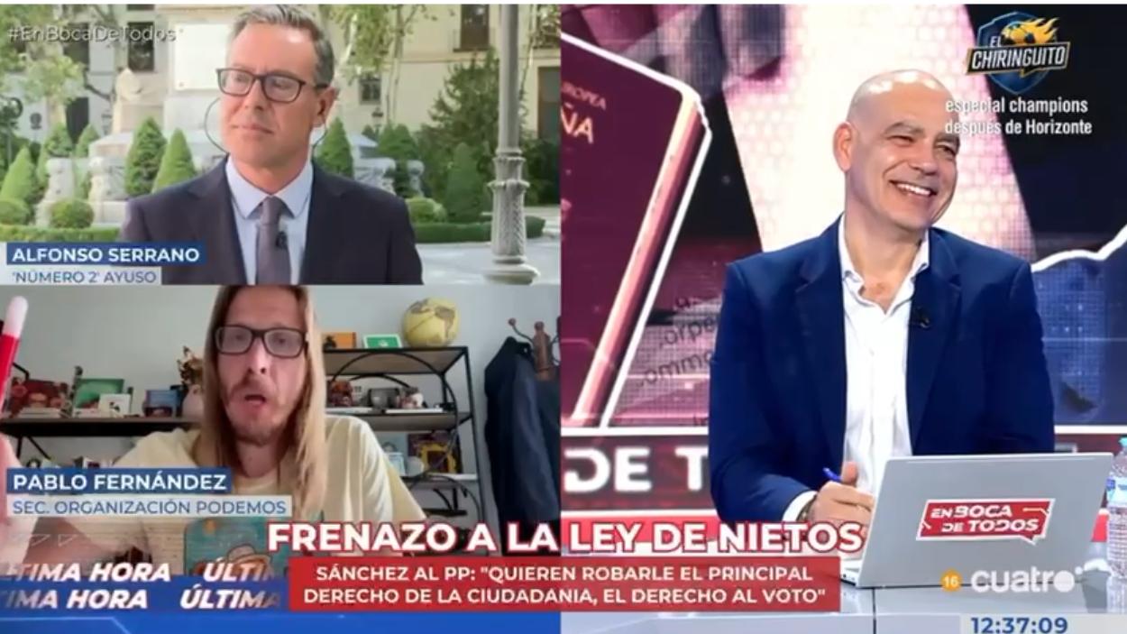 Directo de 'En boca de todos' con Alfonso Serrano, Pablo Fernández y Nacho Abad. Cuatro.