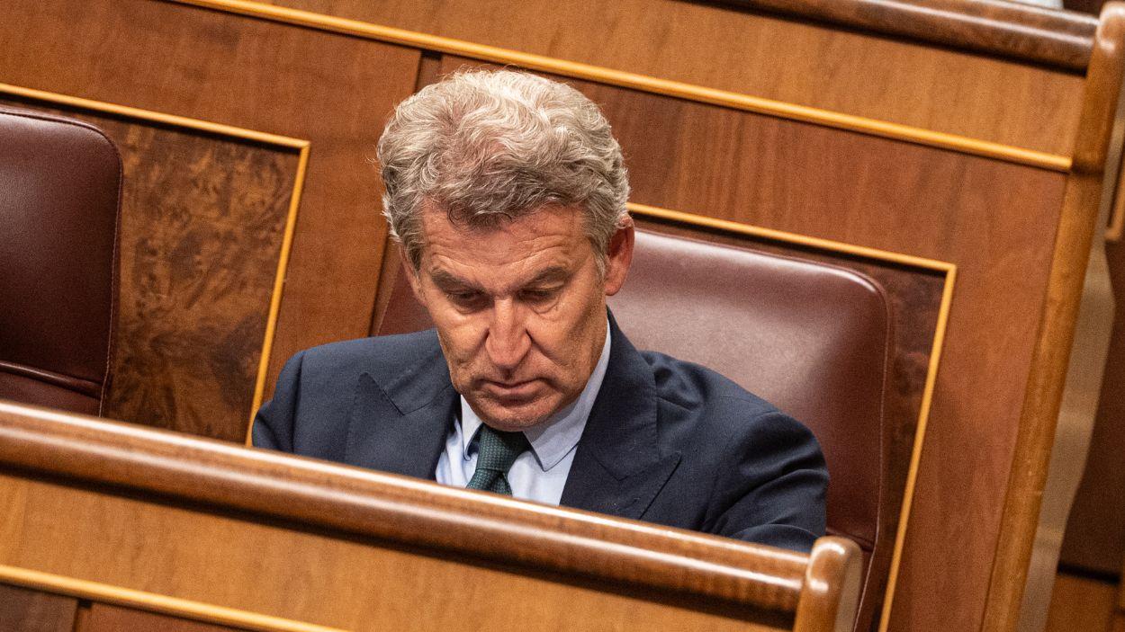 El presidente del PP, Alberto Núñez Feijóo. EP.