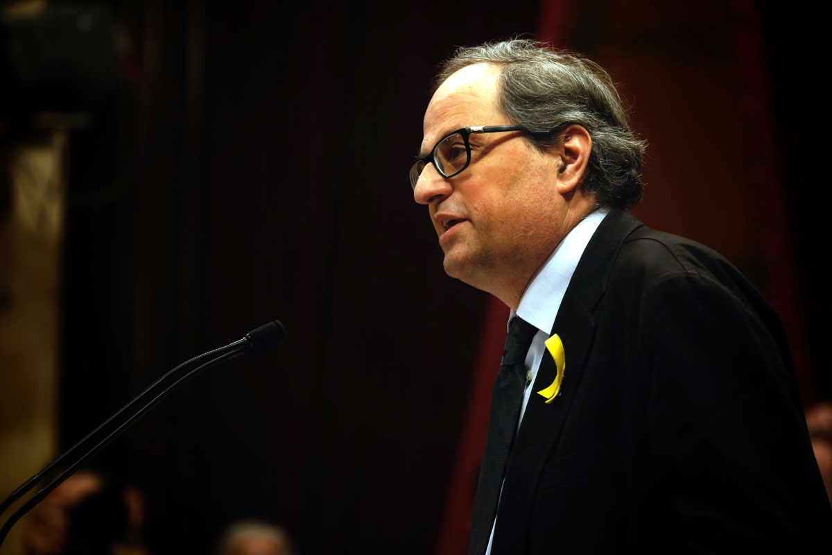 Quim Torra, presidente de la Generalitat de Cataluña