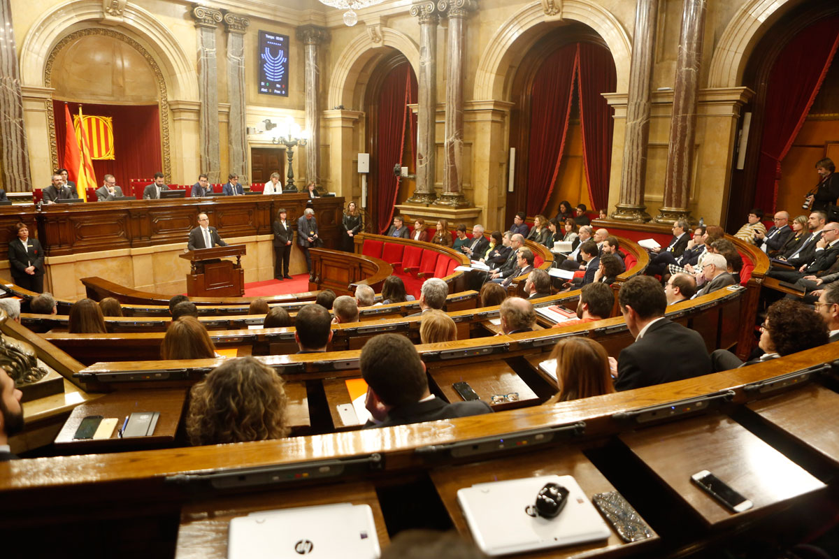 Imagen de archivo del hemiciclo del Parlamento de Cataluña