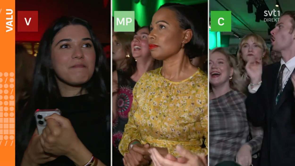 Imagen del sondeo emitido (Valu) en el especial 'Val 2026: Valvakan' de SVT