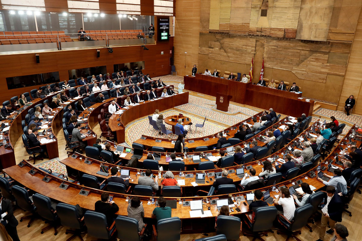 Plano general de la Asamblea de Madrid.