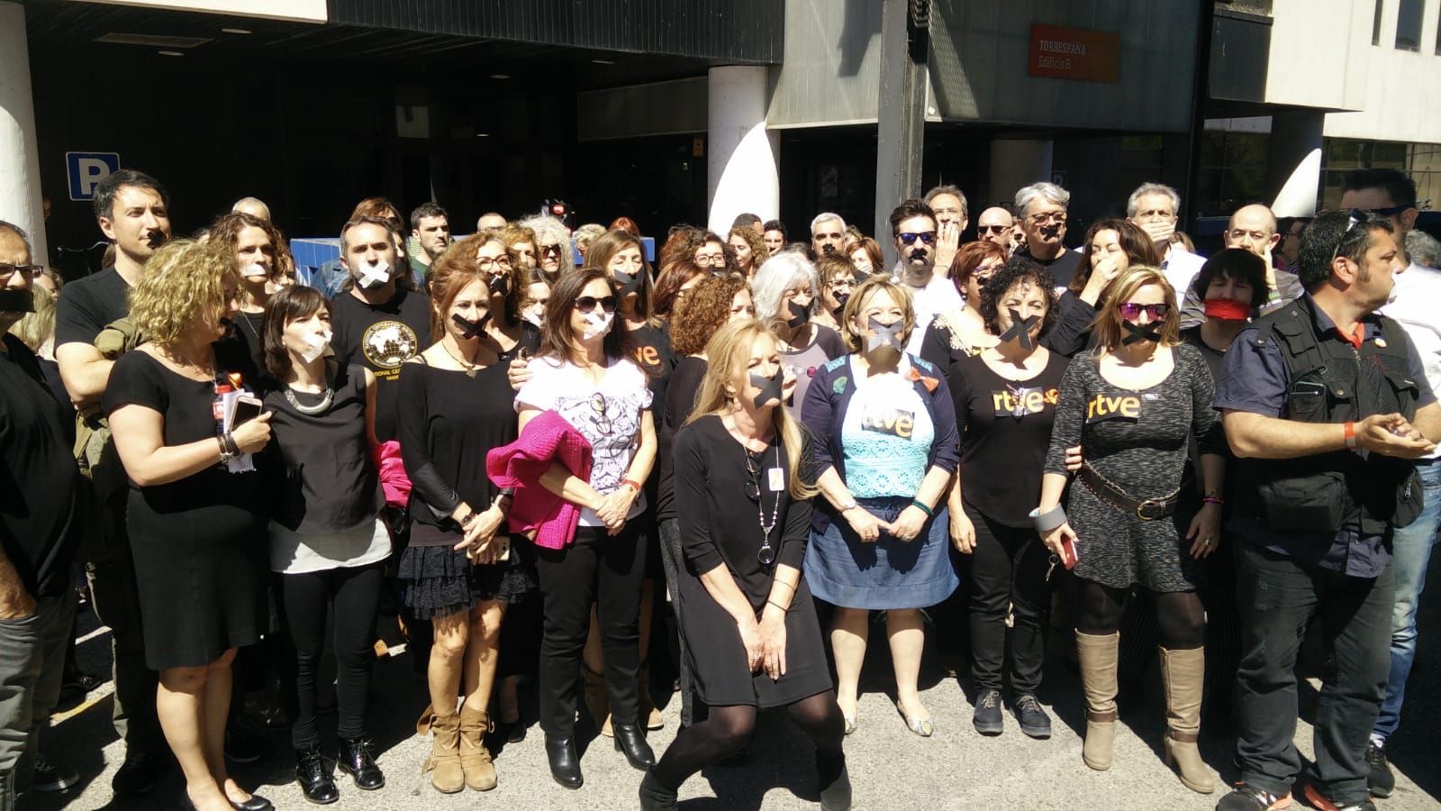Protestas de las trabajadoras de RTVE.