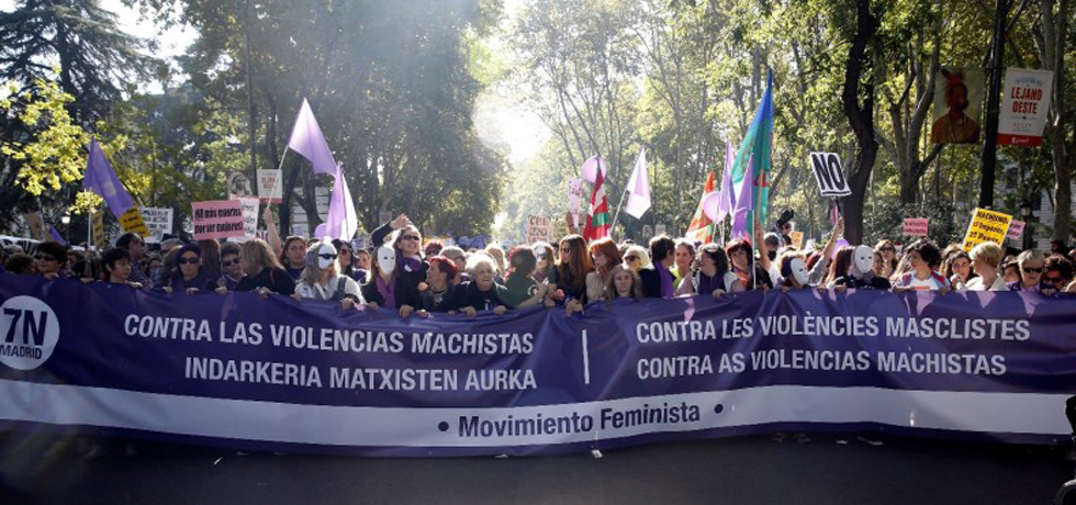 Marcha popular contra la violencia machista.