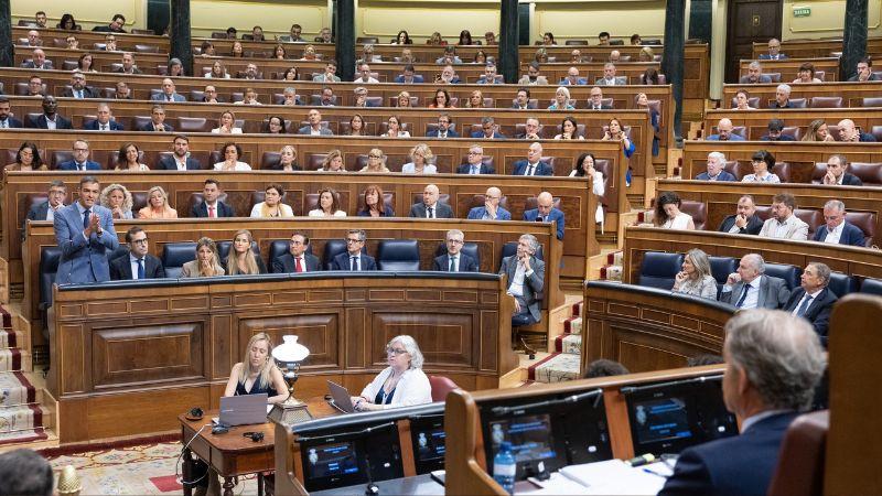 El presidente del Gobierno, Pedro Sánchez, interviene durante una sesión de control al Gobierno, en el Congreso de los Diputados, a 16 de septiembre de 2026, en Madrid (España). EP.
