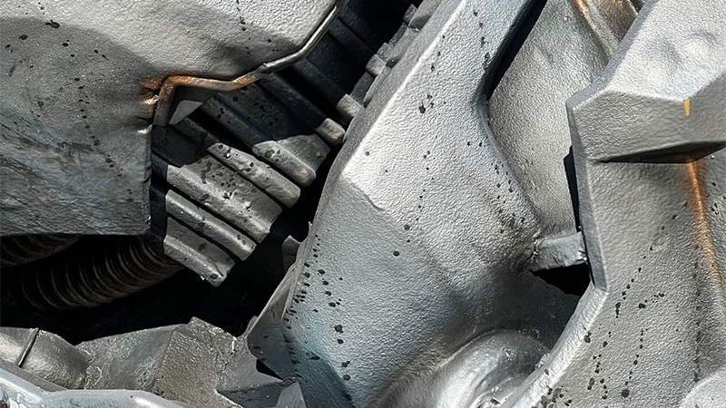 Detalle del Centinela del juego de Lobezno en Príncipe Pío, Madrid