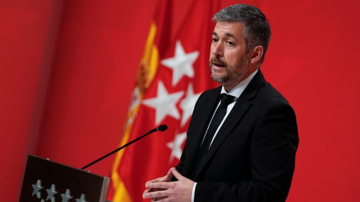 El consejero de Presidencia, Justicia y Administración Local de la Comunidad de Madrid, Miguel Ángel García Martín. EP.