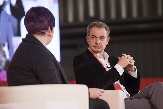 Zapatero durante su intervención en la "Escuela de Buen Gobierno Jaime Vera"