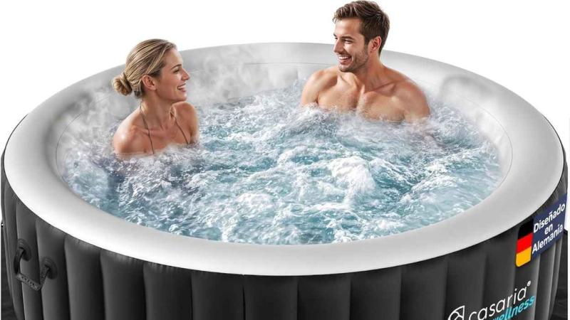 Jacuzzi hinchable de 4 plazas con 100 boquillas de aire