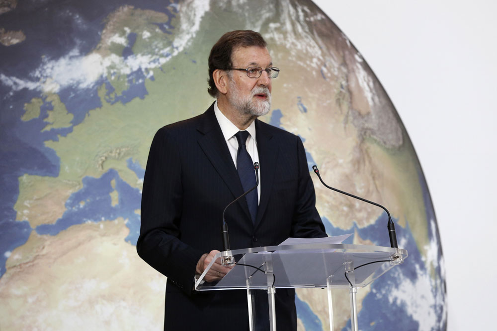 Mariano Rajoy durante las jornadas para consensuar los Acuerdos de París