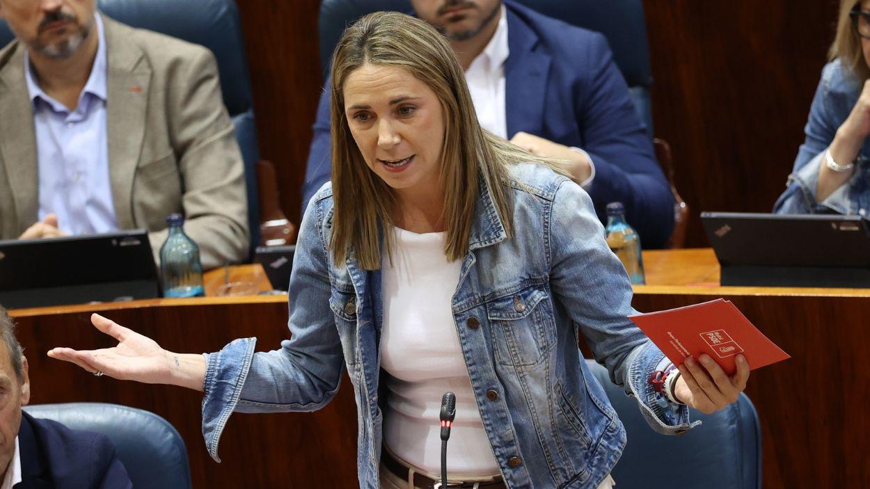 La portavoz del grupo socialista en la Asamblea, Mar Espinar. EP.
