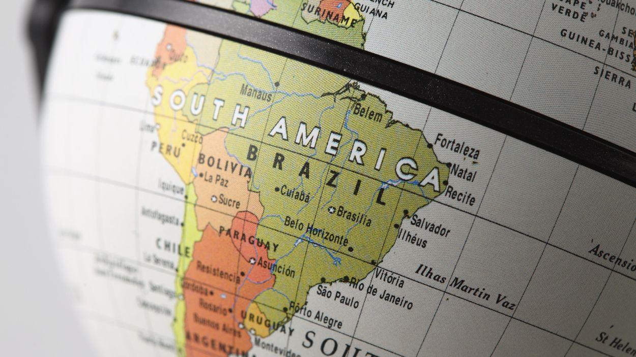 Imagen de recurso de un mapa de América Latina. Canva.