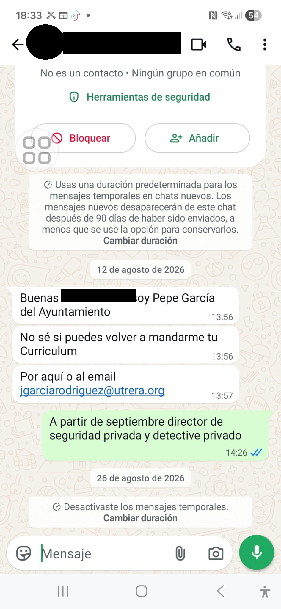 WhatsApp Utrera redactado