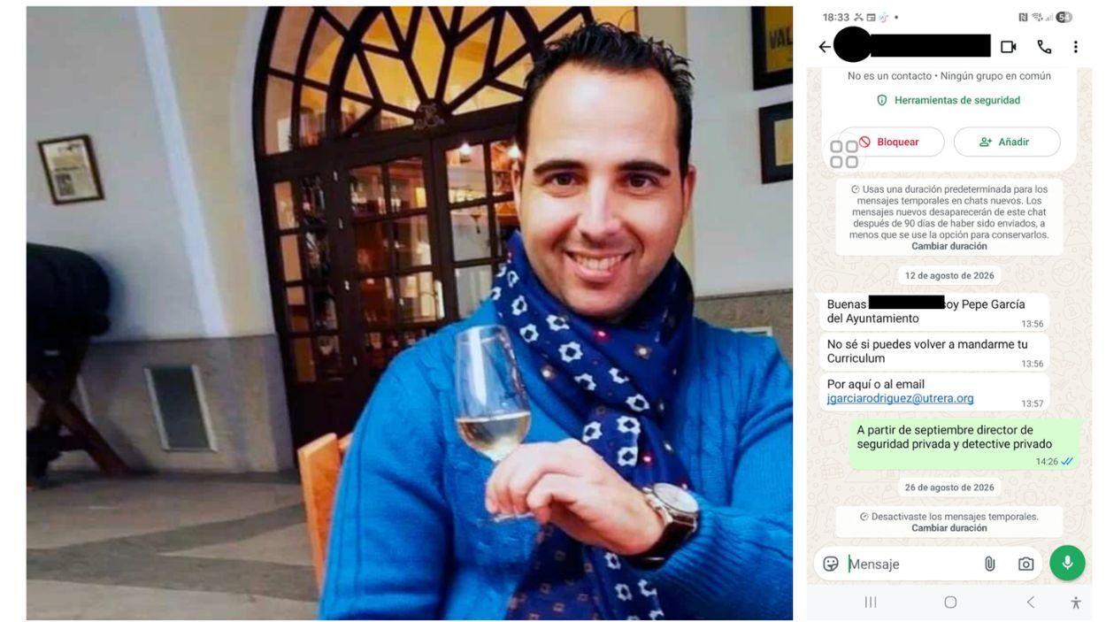El coordinador de áreas del Ayuntamiento de Utrera (Sevilla) desde 2023, José García Rodríguez