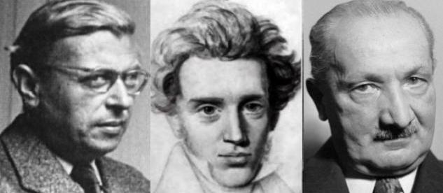 Sartre, Kierkegaard y Heidegger 