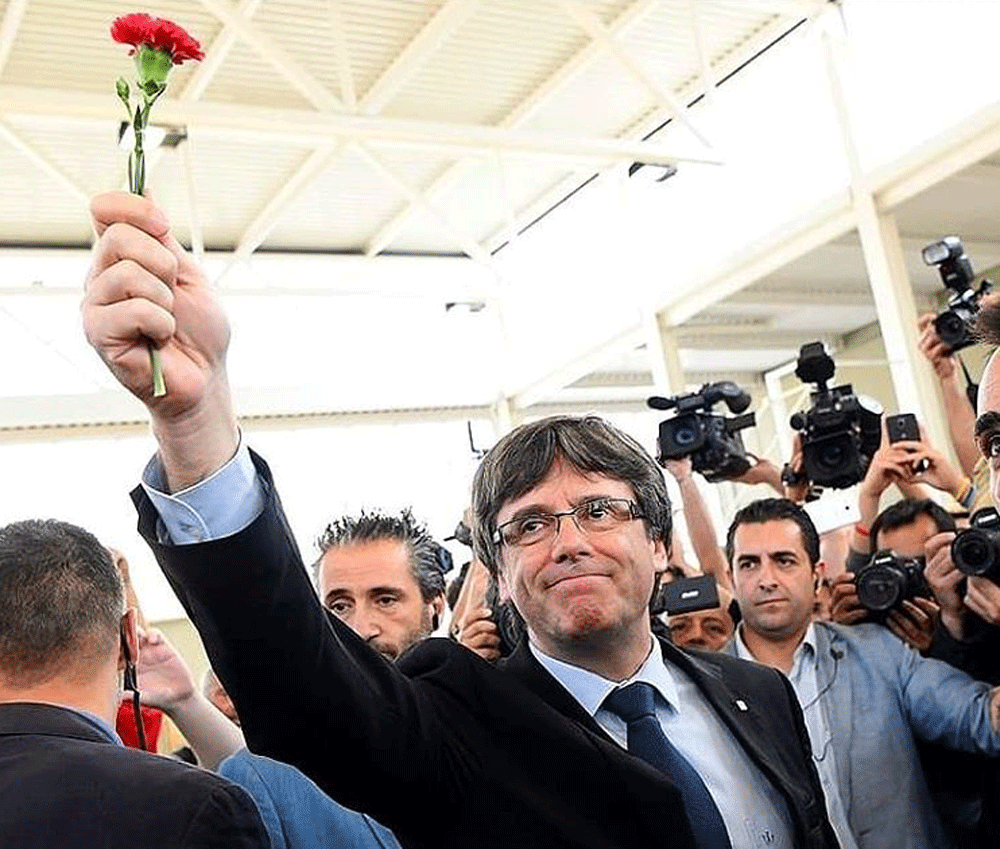 Foto de Carles Puigdemont colgada por él en Instagram