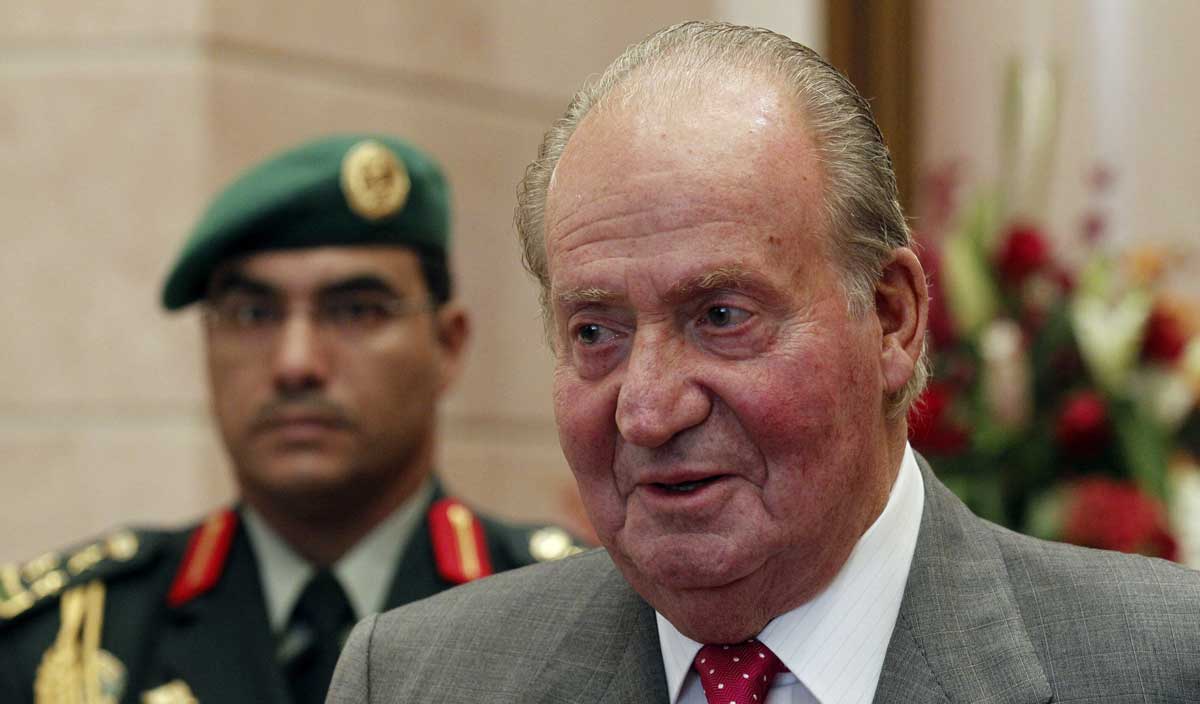 El Rey emérito Juan Carlos I, durante un viaje a Arabia Saudí en 2014