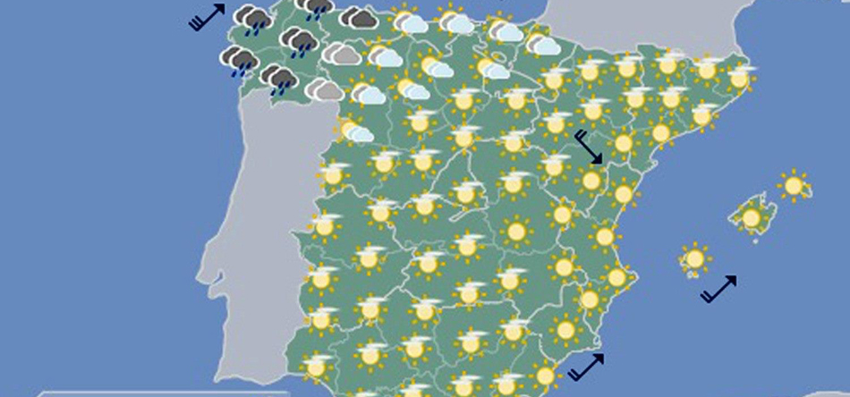 Mapa significativo para hoy elaborado por la AEMET