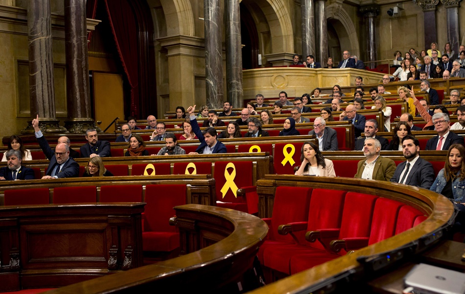 Sesión en el Parlament de Cataluña