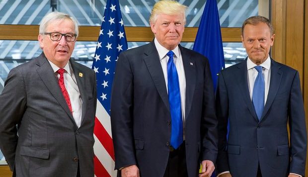 Juncker, Trump y Tusk