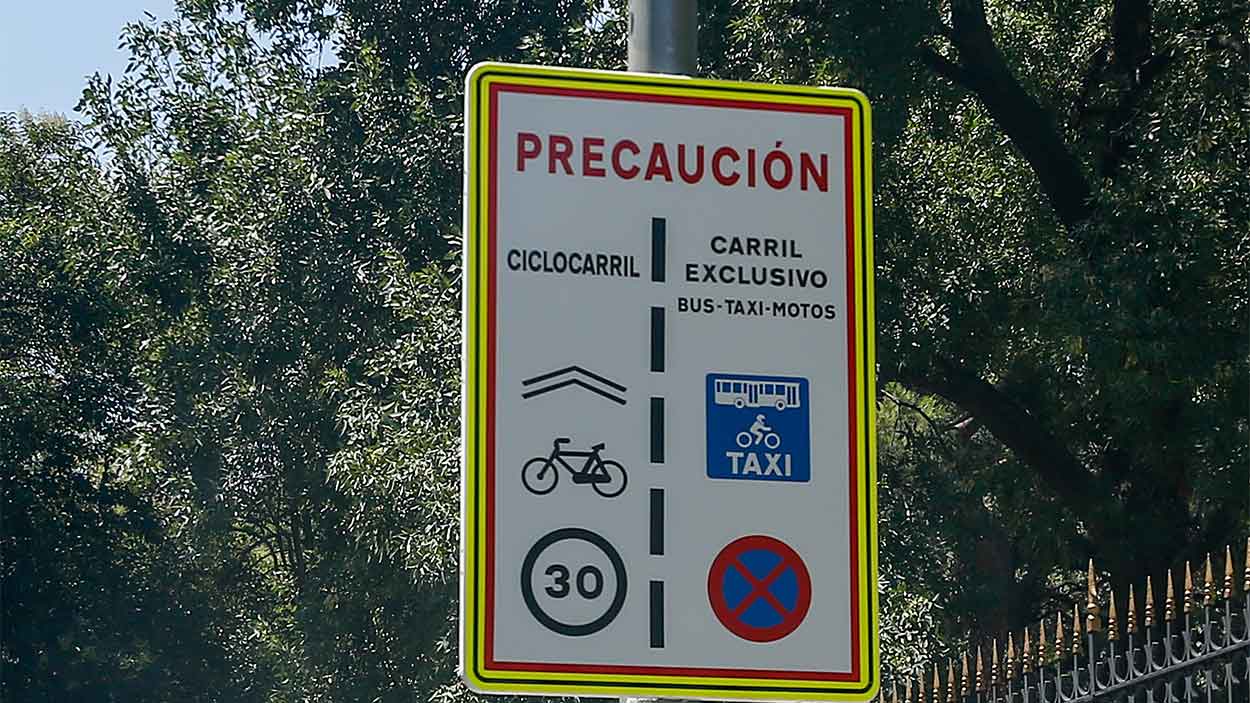 Señal de carril bus