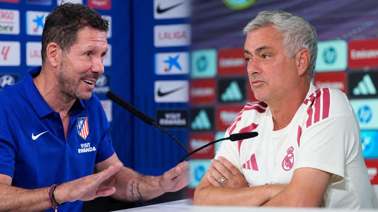 Mourinho vuelve, Simeone nunca se fue: el derbi reúne a dos entrenadores contra el tiempo. Europa Press / Elaboración propia. 