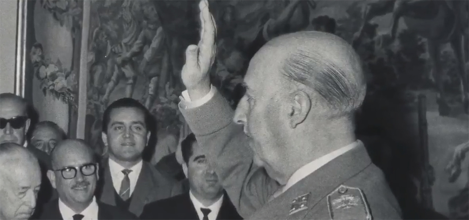 Imagen del dictador Francisco Franco en el vídeo de la Fundación Francisco Franco. 