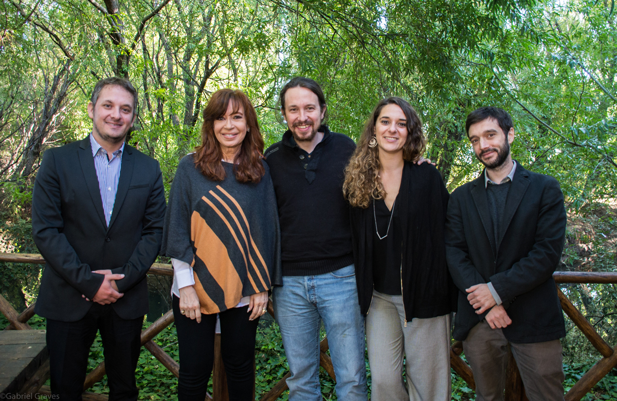 Imagen de la visita de Pablo Iglesias a Cristina Fernández de Kirchner