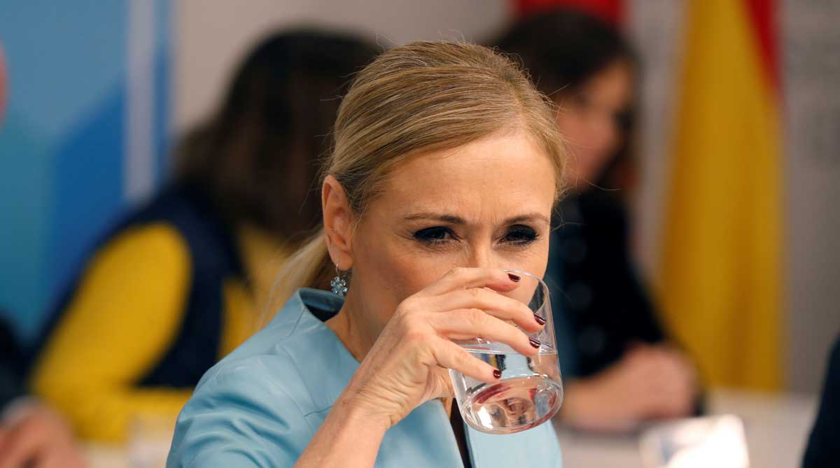 La expresidenta de la Comunidad de Madrid, Cristina Cifuentes, durante una reunión del Comité Ejecutivo del PP de Madrid