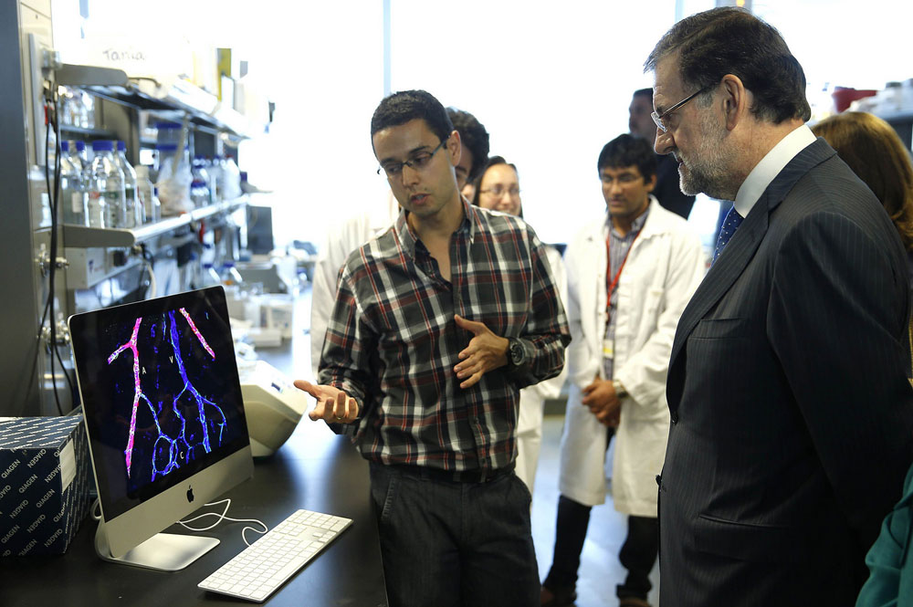 Rajoy visita el Centro de Investigaciones Cardiovasculares Carlos III