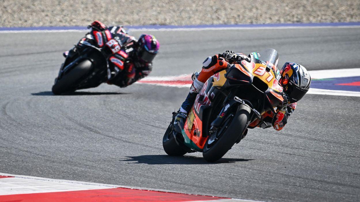 Pedro Acosta en acción durante el Gran Premio de Qatar de Austria. EP.