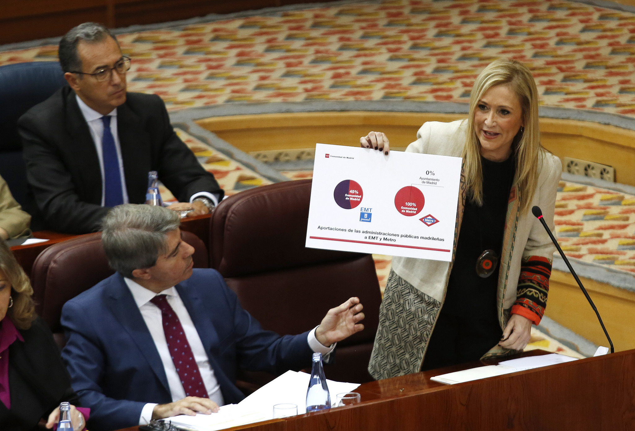 La presidenta de la Comunidad de Madrid, Cristina Cifuentes, en la Asamblea de Madrid. 