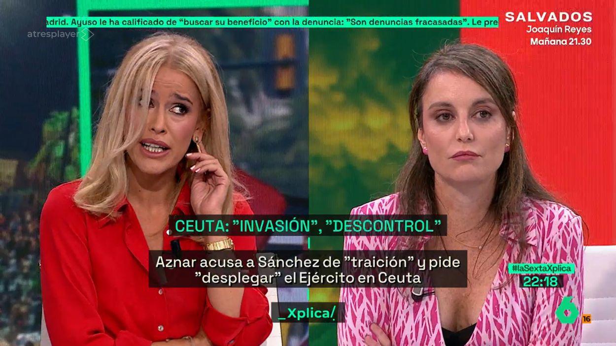 Afra Blanco y Andrea Levy en 'laSexta Xplica'. ATRESMEDIA.