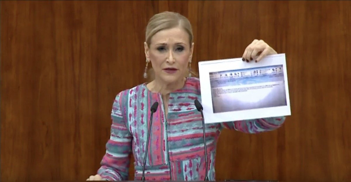 La expresidenta madrileña Cristina Cifuentes