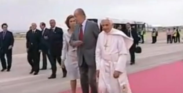 Juan Carlos I y la reina Sofía con el papa Benedicto XVI