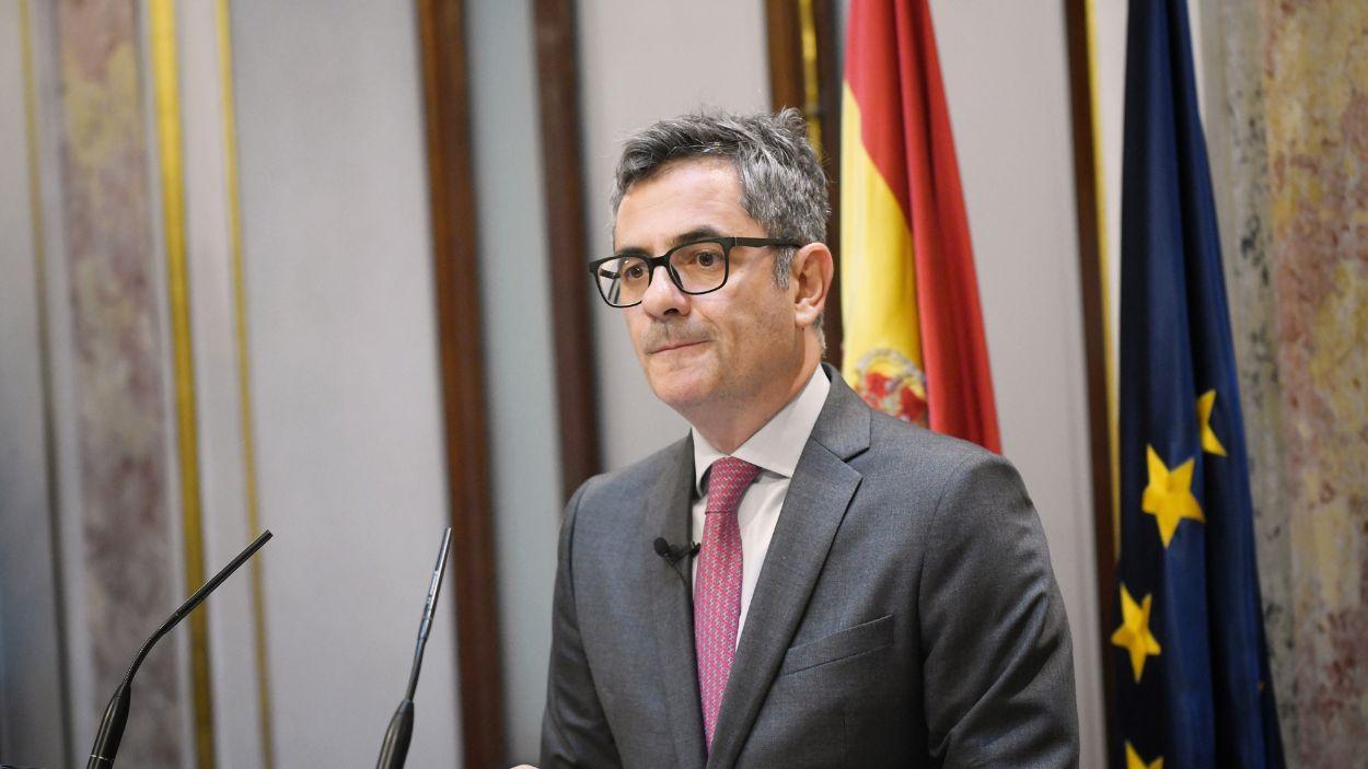 El ministro de Presidencia, Justicia, y Relaciones con las Cortes, Félix Bolaños. EP