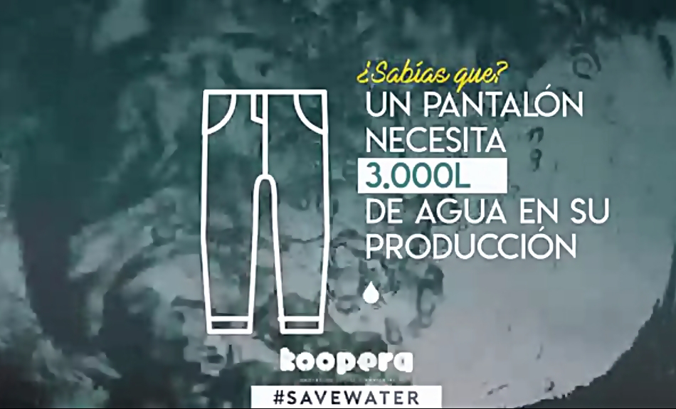 Koopera ha puesto en marcha en su web una herramienta para calcular el agua que necesita la ropa.