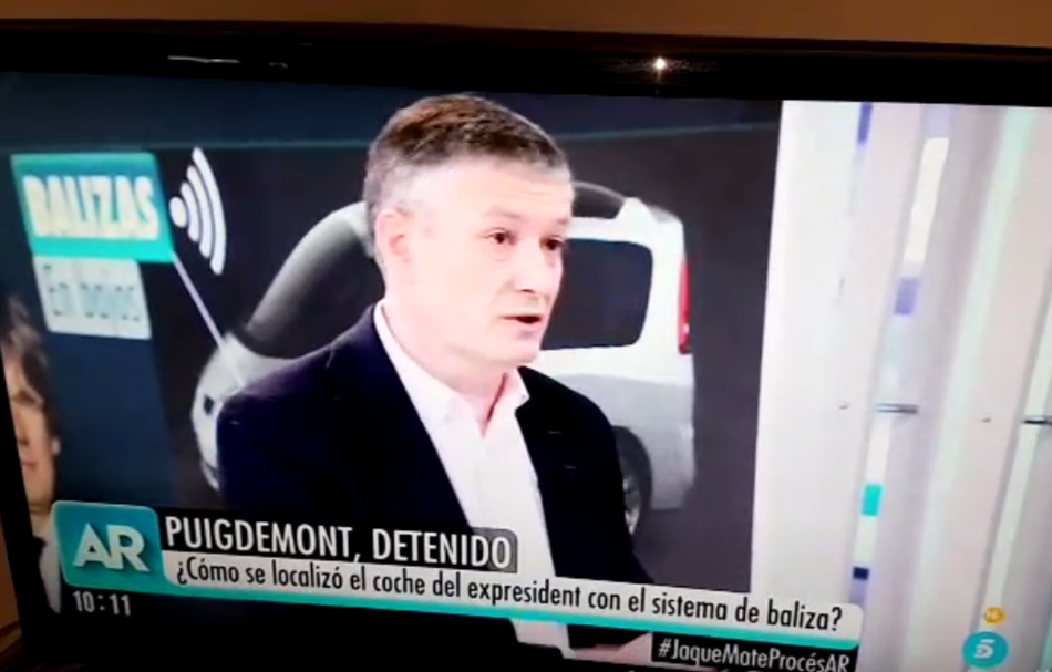 El inspector José María Benito Celador durante su intervención en el programa de Ana Rosa Quintana. 