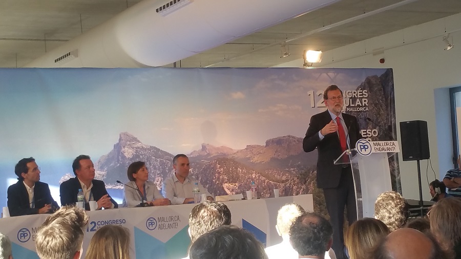 Mariano Rajoy durante su intervención en la clausura del Congreso del PP de Mallorca