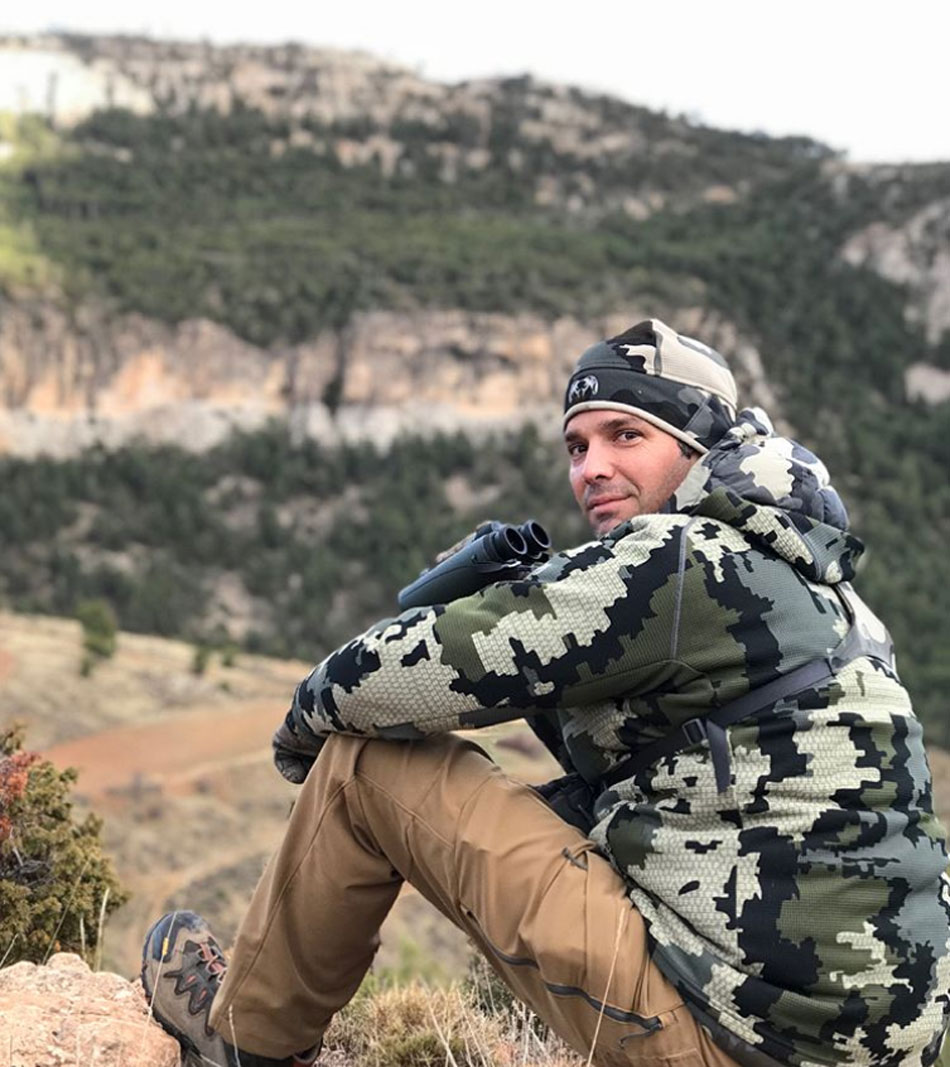 Donald Trump Jr., el hijo mayor del presidente de Estados Unidos, en los montes de Teruel