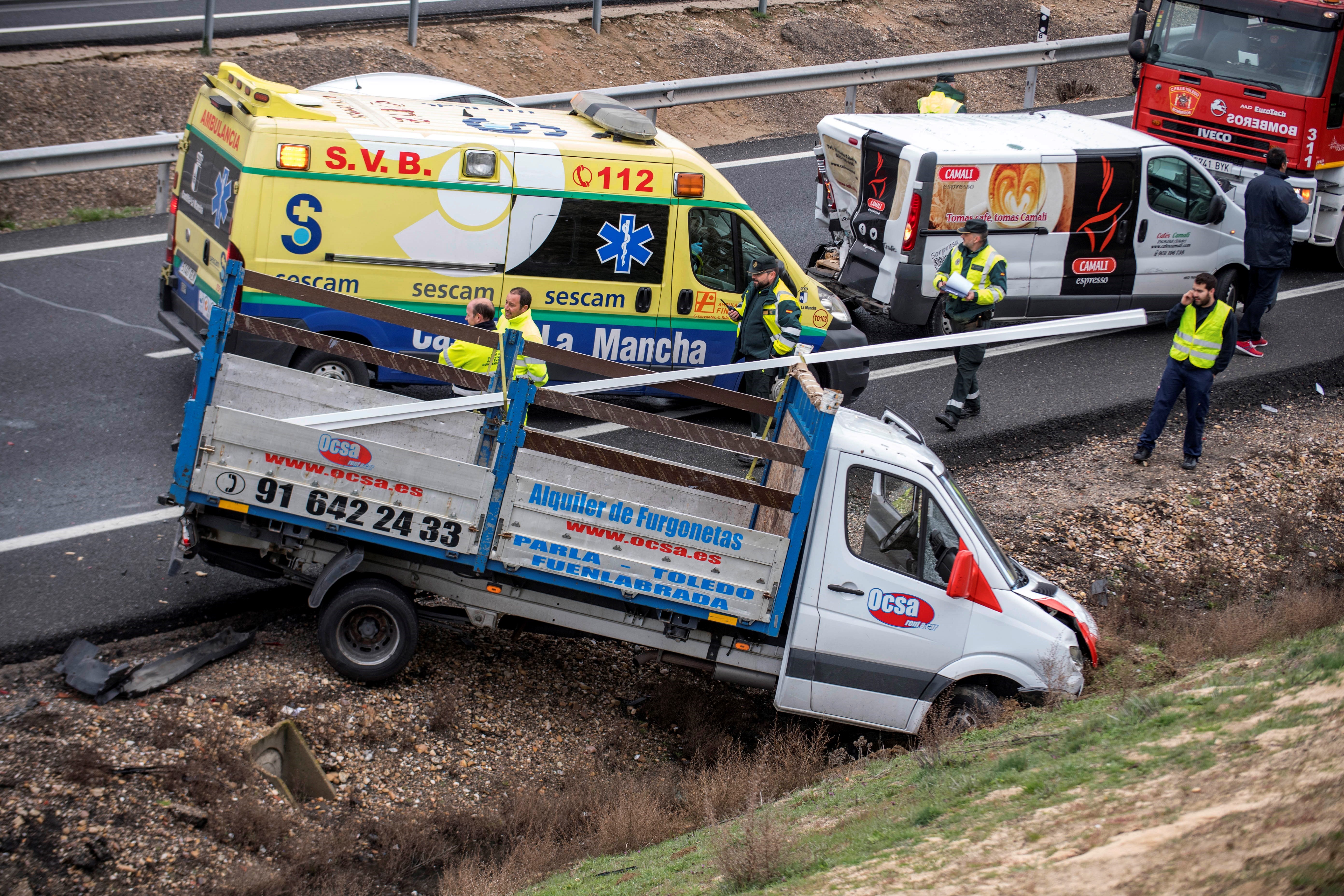 Accidente de tráfico en la A-42, a la altura de Illescas (Toledo)