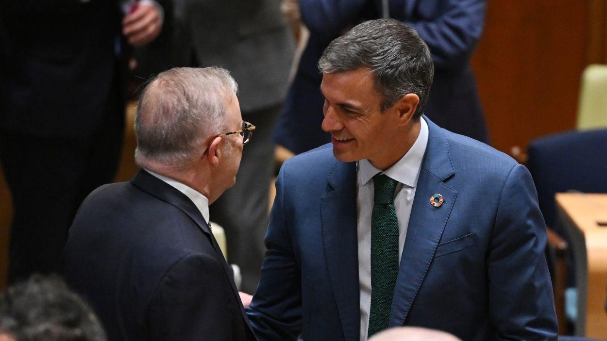 El presidente del Gobierno, Pedro Sánchez, durante un encuentro de la ONU. EP.