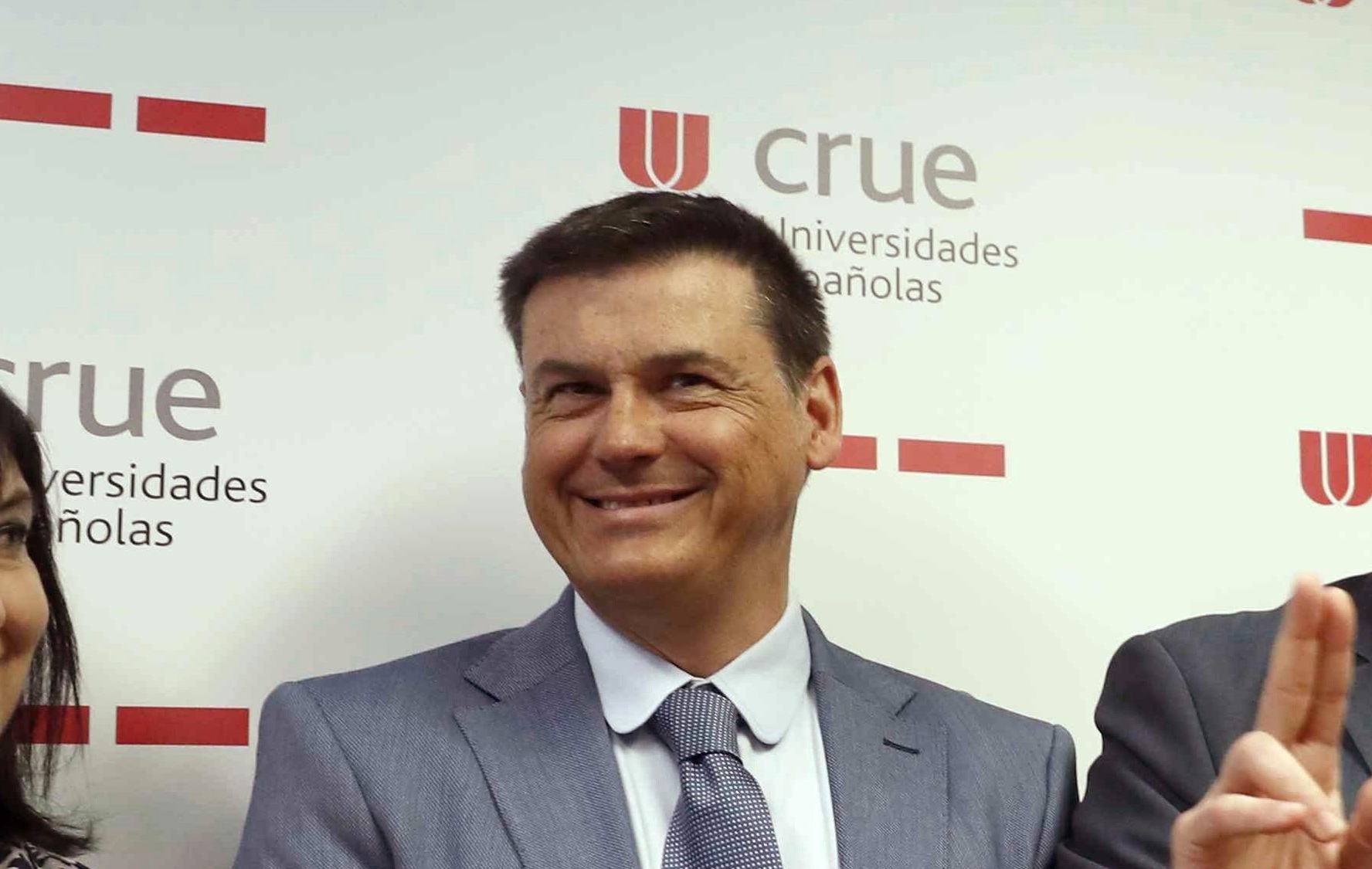 José Ángel Contreras en la rueda de prensa que la CRUE ha ofrecido esta mañana